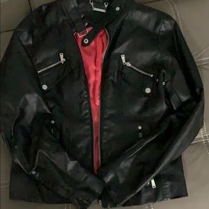 Vegan leather Moto jacket